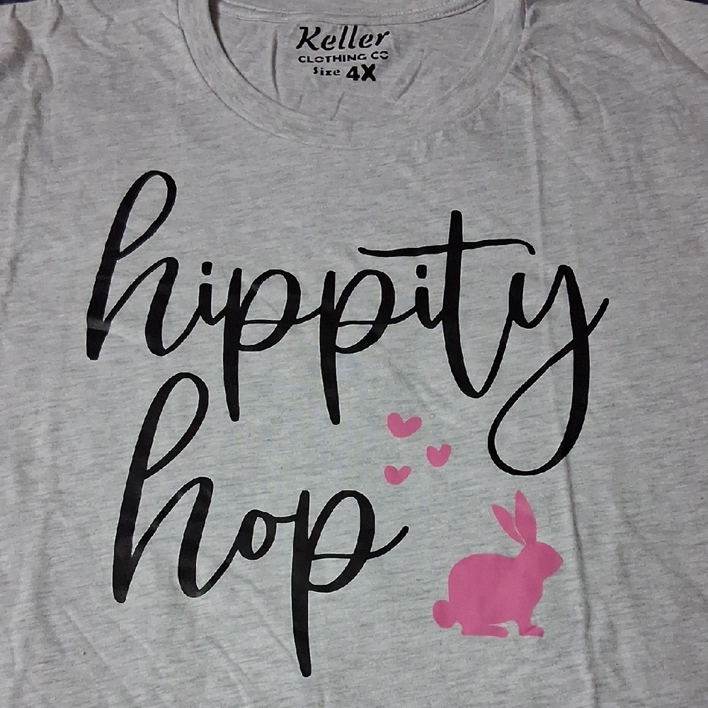 Bella Canvas Gray Tee with Black and Pink Print